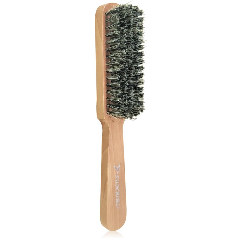 SUNBIRD Men's Beard Brush with Boar Bristles, Soft Beard Brush for Styling & Daily Grooming, Slick Back Hair Brush for Smooth & Shiny Hair, 3 Models to Choose From - Image 1